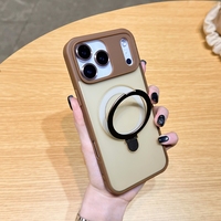 Coque de téléphone à chargement sans fil avec anneau et support d'appareil photo pour iPhone 17 Air 16 16e 15 14 13 12 11 Pro Max Plus