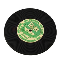 Posavasos de PVC y silicona antideslizantes, ecológicos y resistentes al calor, personalizados para discos de CD, vasos y tazas. ¡Gran oferta!