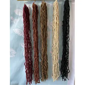 Hot Koop Nieuwe Dread Locs Gehaakte Vlechten 14-36 "Synthetische Haak Hair Godin Faux Locs Boho Locs Keizerin