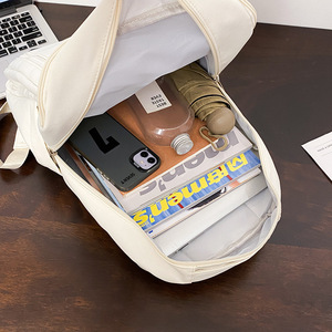 Zaino Unisex per Laptop Traspirante di Grande Capacità, Multifunzionale per Studenti e <span class=keywords><strong>Viaggi</strong></span>, Tinta Unita - Product Image 4