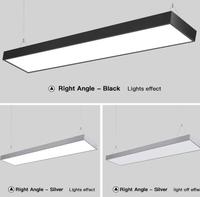 Boyid - Nouveau design moderne - Luminaire suspendu carré linéaire pour chambre à coucher - Lustres LED - 6000K - Lumière du jour - Salle de loisirs - Salle de réunion