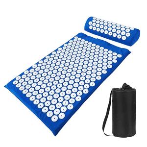 Akupressur matı ve yastık takımı ile çanta doğal gevşeme stres giderici masaj matı için boyun ve sırt ağrısı rahatlama - Product Image 1