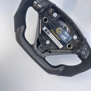 CCExcellent Volant en fibre de carbone personnalisé pour <span class=keywords><strong>Volvo</strong></span> S60 2005-2009 + avec Alcantara et Stripe - Product Image 3