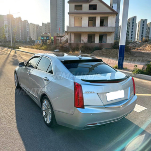 Rear Trunk Lid Spoiler Wing for Cadillac ATS Sedan 2013 2014 2015 2016 2017 2018 2019 Carbon Fiber Look/Gloss Black <b>Splitter</b> <b>Lip</b> - Product Image 5