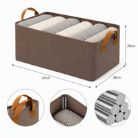 Boîte de rangement moderne en tissu imperméable avec cadre en acier épaissi, pliable, capacité 20-35L, organisateur de vêtements rectangulaire pour armoire
