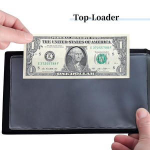 Album de collection de devises Zeno PU, classeur de <span class=keywords><strong>rangement</strong></span> d'argent sans fermeture pour les collectionneurs de billets de banque et de cartes à collectionner - Product Image 2