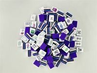 En stock : Mahjong américain 160 tuiles avec tapis acrylique aquarelle Chinoiserie, 4 couches, gravé, portable