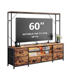 Soporte de <span class=keywords><strong>TV</strong></span> Inteligente Ajustable de Madera con Función de Almacenamiento para Televisores de <span class=keywords><strong>65</strong></span> <span class=keywords><strong>Pulgadas</strong></span> o Más, <span class=keywords><strong>Mueble</strong></span> Moderno de Lujo para Sala de Estar - Product Image 1
