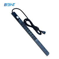 CE RoHS 16A Monophasé 220~250V Bloc de distribution d'alimentation (PDU) haute puissance 13 prises C13 UK