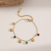 Nouvelle Collection 2026 : Ensemble de Bijoux de Plage en Acier Inoxydable avec Pendentif Coquillage et Bracelet en Pierres Colorées – Vente en Gros TGSL5578