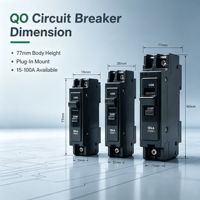 Disjoncteur monophasé enfichable 20 A 120/240 V 10 kA à haute capacité de coupure type QO compatible pour charge résidentielle