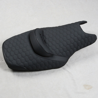 Housse de siège de moto GANE personnalisée, style TMAXSports, brodée, ensemble complet en cuir, motif hexagonal en diamant