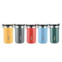 En stock, tasse à café de voyage isotherme à double paroi en acier inoxydable avec logo personnalisé imprimé, 350 ml, 500 ml
