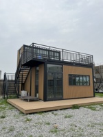 Casa Contenedor Popular para Exteriores, Certificada por la CE, Personalizable, de Bajo Costo, Fácil de Montar, Casa Móvil de Lujo de Doble Capa