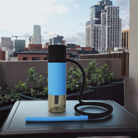 MOQ 1 Pièce Nouvelle Arrivée Chicha Arabe Portable avec Bol à Fumer Amovible et Tuyau en Silicone Lavable – Élégant Coffret