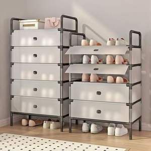 Asılı depolama ayakkabı organizatörü 6 katmanlı kumaş asılı ayakkabı konteyner raf kapı üzerinde asılı ayakkabı depolama - Product Image 1