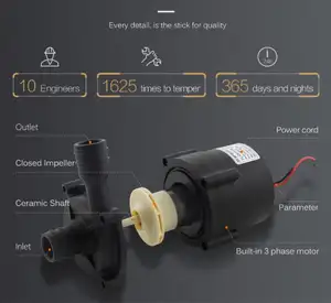 Topsflo TL-C01 12V 24V Centrifugaal Elektrische Borstelloze Dc Mini Waterpomp