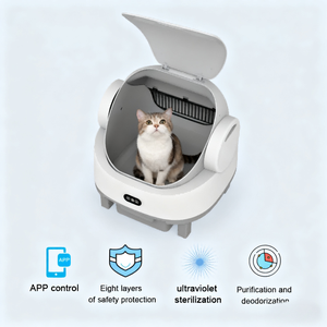 YG-ICB023MAX Akıllı Kedi Tuvaleti Ultra Sessiz Kendi Kendini Temizleyen Otomatik Tuvalet, Uygulama İzleme ve Kediler için Geniş Alan - Product Image 6