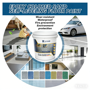 Peinture époxy ZT, couleur sable, antidérapante et résistante à l'usure, peinture pour sols en ciment auto-nivelante, peinture pour sols en marbre - Product Image 3