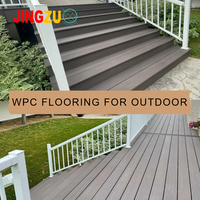 Plancher de terrasse facile à installer, durable, en composite bois-plastique, à emboîtement, avec revêtement, fabriqué en Chine