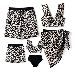 Traje de Baño Personalizado con Mangas de Hoja de Loto, MOQ 50, Conjunto Familiar de 6 Piezas, Bikini, Ropa de Playa para Mujer, Traje de Baño de Lujo - Product Image 6