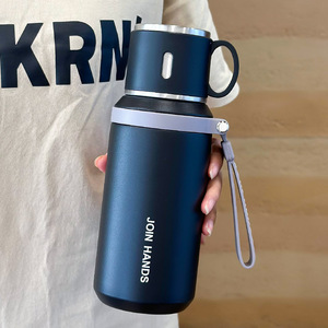 Bouteille d'eau isotherme en acier inoxydable de 600 ml, portable, avec cordon, thermos de voyage, joint en silicone de qualité alimentaire, logo personnalisé - Product Image 6