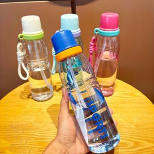 Portable Straw Water Bottle 750ml Dual Drinking With Strap Sports Use - Product Image 1