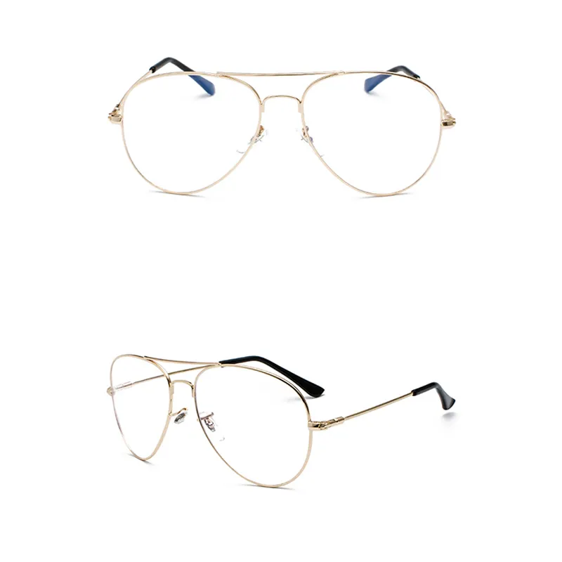 2023 new design golden gold frame glasses titanium metal optical frame eyeglasses
