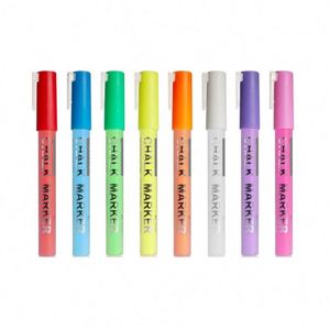 Juego de Marcadores de Tiza Líquida Fluorescente para Niños, Pintura Personalizada, Escritura, Punta Reversible, Borrable, Pizarra Blanca, 12/24/36/48 Colores, 6 mm - Product Image 1