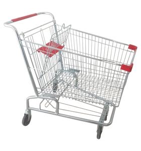 अमेरिकी सुपरमार्केट ट्राली बच्चे की सीट के साथ हाथ तह शॉपिंग ट्रॉली गाड़ी - Product Image 2