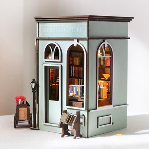 HONOR Mini Kits de Casas de Madera, Rincón de Lectura, Kit de <span class=keywords><strong>Casa</strong></span> en Miniatura DIY, Puzles 3D para Adultos, Rompecabezas de Madera para Rincón de Lectura, <span class=keywords><strong>Casa</strong></span> en Miniatura - Product Image 4