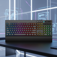 Teclado Mecánico para Juegos RGB USB OEM, Tamaño Completo, Resistente al Agua, Programable, Multifunción, con Rueda Digital y Teclas Multimedia, Nuevo para Escritorio