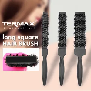 Private Label Professionele Salon Nano Technologie Langer Vat Vierkante Keramische Ionic Hair Brush