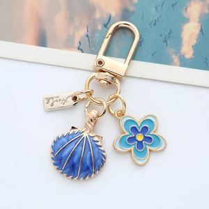 Wholesale Flower Pearl Beach <b>Key</b> Chains Souvenir <b>Key</b> <b>Rings</b> Hanging Bags Pendant Keyring Heart Sea Shell Keychain Women Gifts - Product Image 3