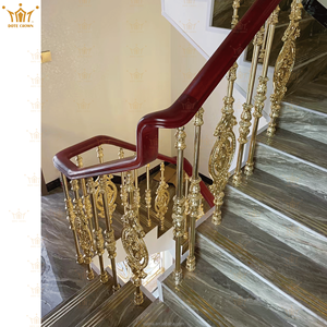 ราวจับอลูมิเนียมหล่อแบบยุโรปสำหรับวิลล่าราวบันไดแบบวงกลมราวบันไดอลูมิเนียมอัลลอยด์ราวบันไดกระจก - Product Image 1