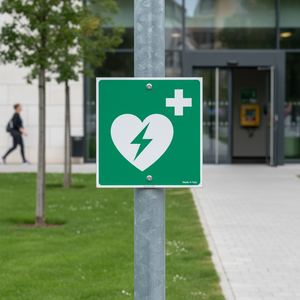 Defibrillatore alluminio 120x120mm Made in Italy - Product Image 3