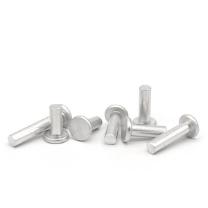 Rivets métalliques personnalisés, grands rivets à tête plate ronde, rivets à tête fraisée en aluminium - Product Image 1