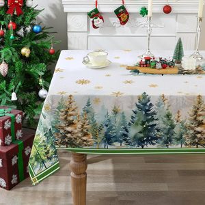 Mantel con Diseño de Árbol de Navidad, Venta al por Mayor de Fábrica China, para Decoración de Cocina, Hogar, Fiestas, Rectangular, Tema Navideño - Product Image 1