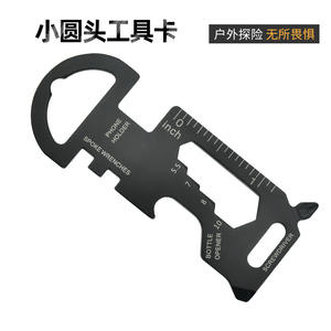 Outil multifonction en acier inoxydable EDC, ouvre-bouteille, tournevis, support de téléphone, clés à rayons, porte-clés 7x3cm, survie en plein air - Product Image 5