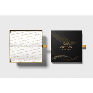 Custom Logo <b>Black</b> Sliding Drawer Gift Box Paper Cardboard Packaging with Tissue Paper for Mailing and Shipping - Product Image 3