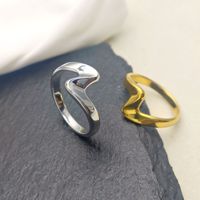 Bague en acier inoxydable HQ pour dropshipping, plaqué or sous vide, finition électro-polie, anti-décoloration, design élégant et minimaliste, idéale pour les cadeaux