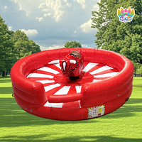 Toro Mecánico Inflable para Parque de Atracciones, Juego de Toro Mecánico, Toro de Rodeo Mecánico Inflable Eléctrico
