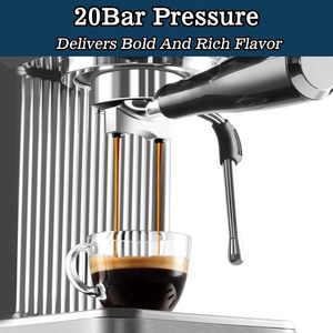 Macchina per caffè Espresso TouchScreen 20Bar macchina per caffè Espresso compatta con <span class=keywords><strong>Latte</strong></span> schiumante in acciaio per <span class=keywords><strong>Latte</strong></span> e Cappuccino - Product Image 3