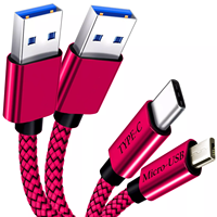 Câble de charge rapide USB Type-C en alliage d'aluminium tressé en nylon pour ordinateur, durable, logo OEM personnalisé, 3 pieds/6 pieds