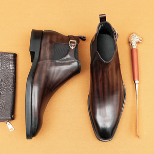 Chaussures classiques montantes à lacets en cuir véritable avec semelle en caoutchouc antidérapante, idéales pour les affaires - Product Image 5