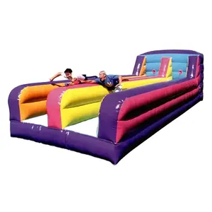 High quality Factory Racing Track Inflatable Bungee Run Equipment Dual Lane Inflatable Bungee Run For Sale