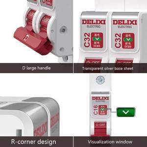 <span class=keywords><strong>Disjoncteur</strong></span> miniature (MCB) Delixi DEB9P électrique AC/DC, capacité de coupure 30 kA, matériau cuivre, montage sur rail DIN pour usage domestique - Product Image 4