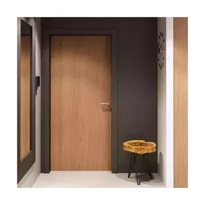 オフィス用ハウスインテリア用木製内部ドアトイレ用木製ドア用バスルーム建材最新デザイン