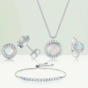 Price Opal Women Fine Jewelry Jewelry Sets Australian Opal Ring Ear Ring And Bracelet Necklace Jewelry