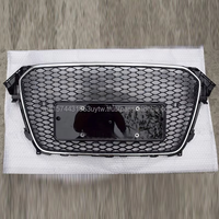 En stock aux États-Unis, livraison rapide, calandre avant en ABS style RS4, maille argentée, pour Audi A4 S4 B8.5 2013-2016